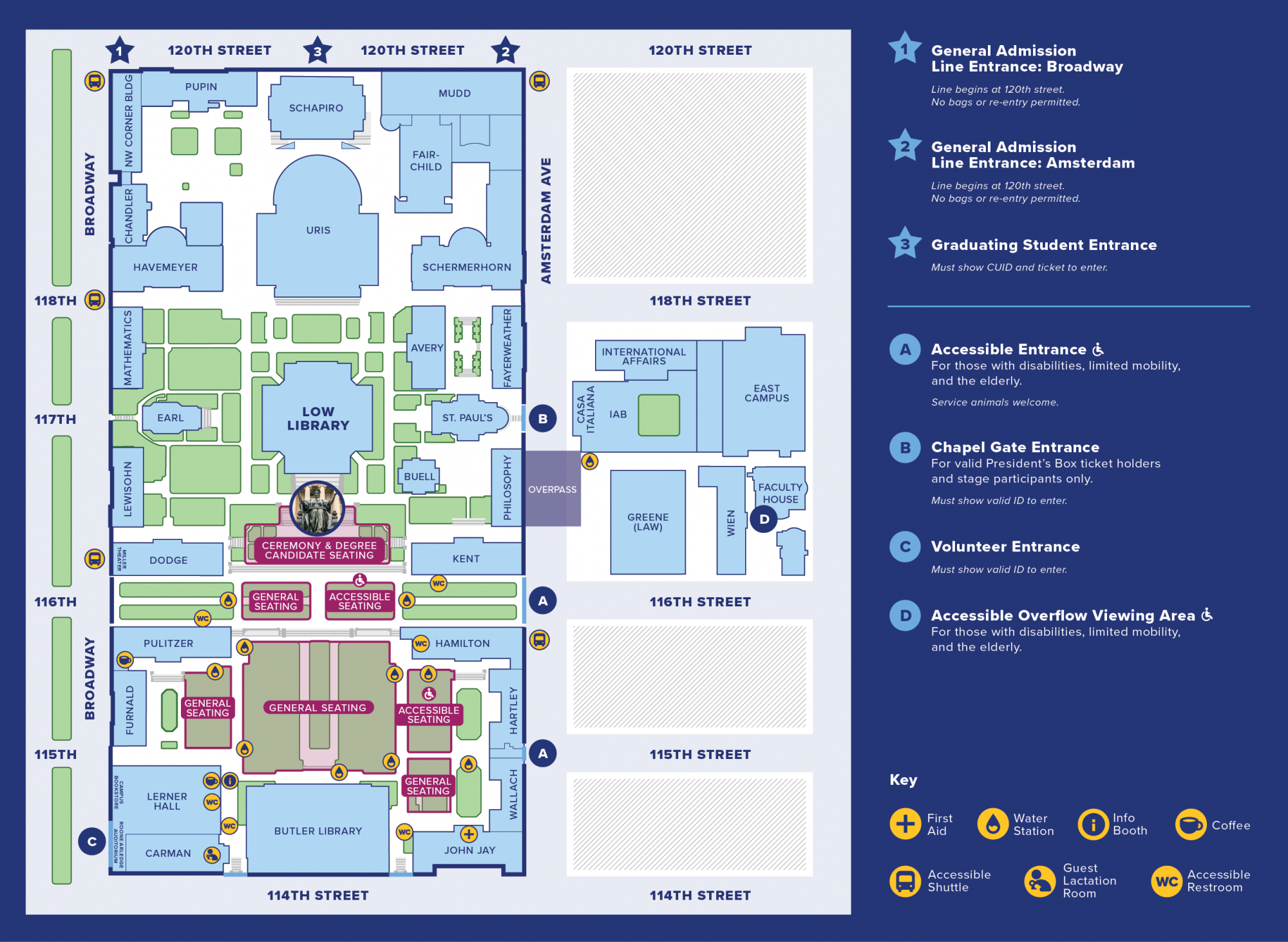 Directions & Parking | Columbia University Commencement
